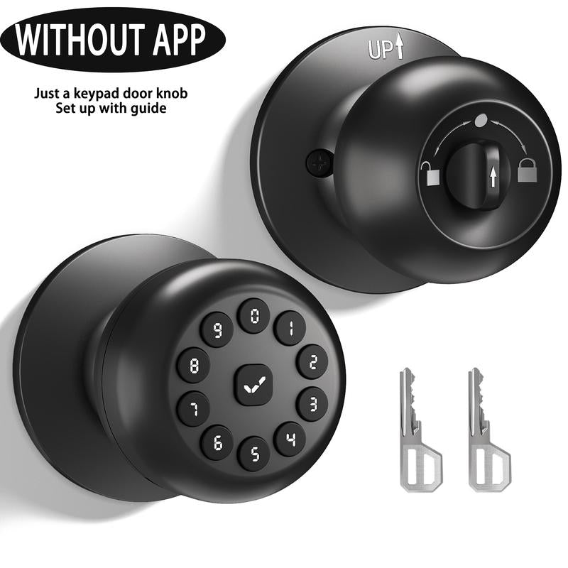 Smart Fingerprint Door Lock, 1Pc Smart Lock with Anti-Theft Function, Intelligent Door Knob with APP Suitable for Rooms, Offices, Apartments, Warehouses, and Garages 2025 #Fathersdaygift Handle Hardware