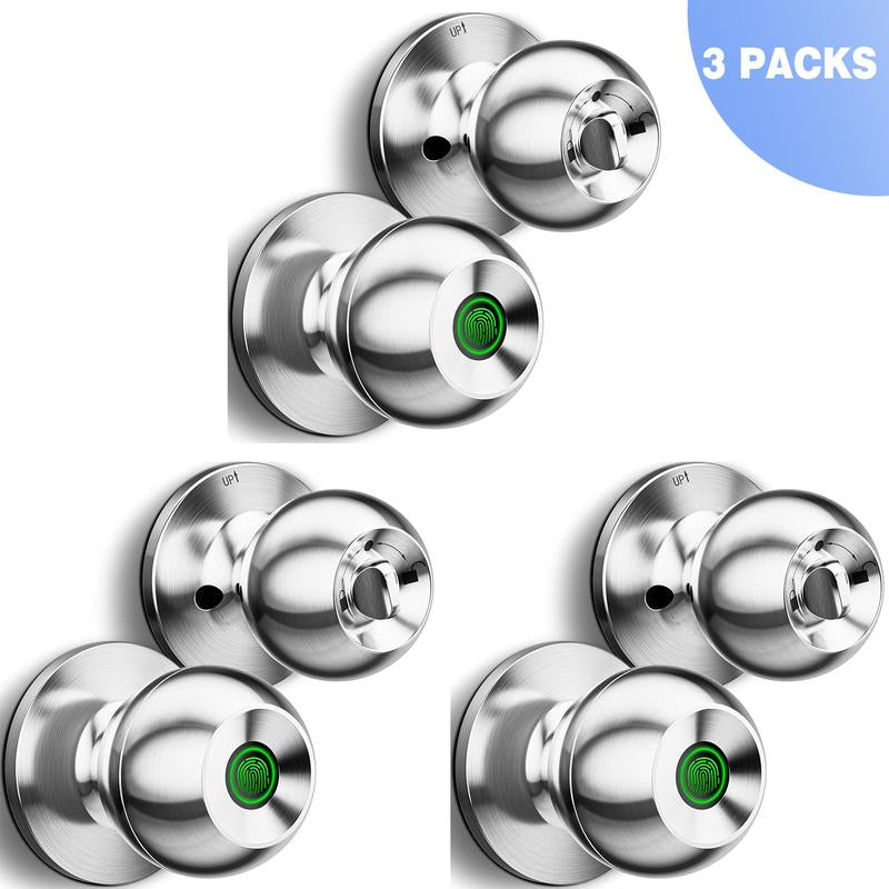 Smart Fingerprint Door Lock, 1Pc Smart Lock with Anti-Theft Function, Intelligent Door Knob with APP Suitable for Rooms, Offices, Apartments, Warehouses, and Garages 2025 #Fathersdaygift Handle Hardware