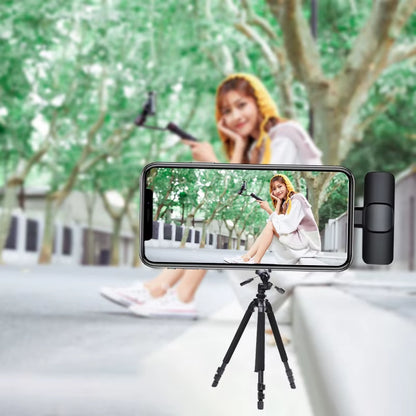 Wireless Lavalier Microphone Portable Audio Video Recording Mini Mic for Iphone Android Live Broadcast Gaming Phone Microphone