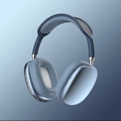Active Noise Cancelling Headphones, Wireless Over Ear Bluetooth Headphones, 60H Playtime, Lightweight Folding Deep Bass Comfort Fit Ear Cups Headset with Mic for iPad/Travel/PC/Home Silver - Tech Drop X