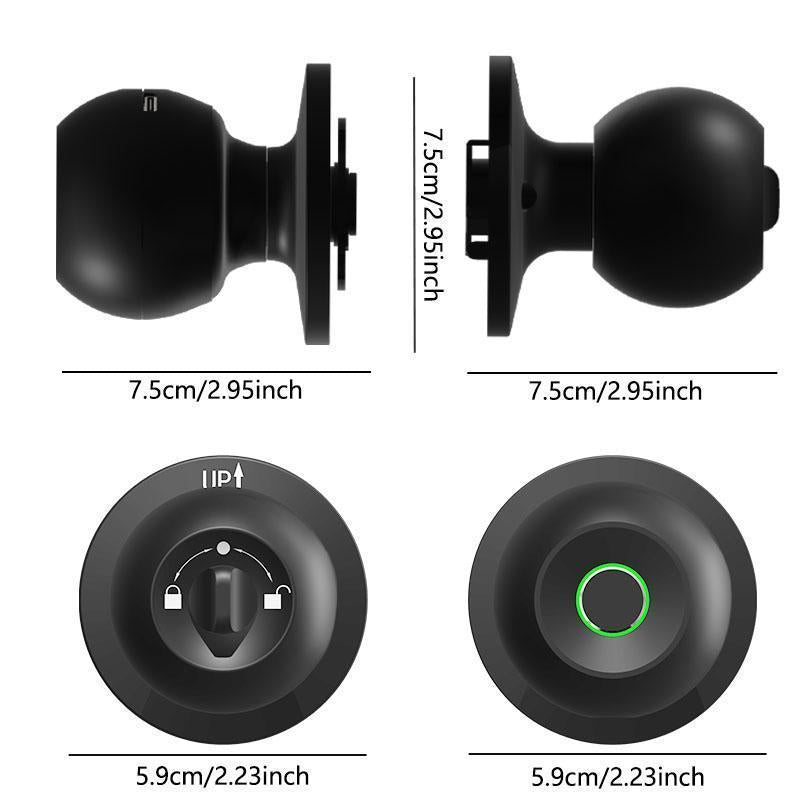 Smart Fingerprint Door Lock, 1Pc Smart Lock with Anti-Theft Function, Intelligent Door Knob with APP Suitable for Rooms, Offices, Apartments, Warehouses, and Garages 2025 #Fathersdaygift Handle Hardware